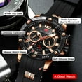 thumbnail image 3 of Men Watches Unique Casual Wrist Watches (Chronograph/Waterproof/Luminous/Calendar/24 Hours) Silicon Band Fashion Watches for Men, 3 of 6