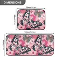 thumbnail image 4 of Dailycode 2 Pcs Kitchen Rug Set Non Slip Absorbent Soft Floor Mats for Kitchen Bathroom Pink Leopard Butterfly 19.7"x27.6"+19.7"x47.2", 4 of 7