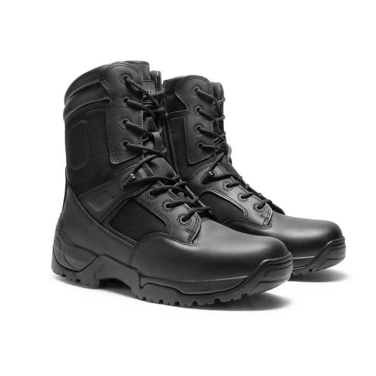 Leather Military Tactical Work Boots Side Zip Steel Toe Outdoor Hiking Nortiv 8 - Brandclub - NORTIV 8 Mens Military Tactical Work  main image 3