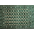 thumbnail image 1 of Ahgly Company Machine Washable Indoor Rectangle Southwestern Turquoise Blue Country Area Rugs, 6' x 9', 1 of 4