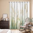 thumbnail image 3 of Vintage Green Leaf Kitchen Curtains 84 Inch Length, Spring Country Watercolor Plant Grommet Top Bedroom Living Room Curtains, Light Filtering Cafe Curtain Drapes 2 Panels Set 84''x84'', 3 of 9