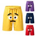 thumbnail image 3 of Bobifish Little Boys Swim Shorts Drawstring Funny Graphic Printed Swim Trunks Loose Fit Children Boys Summer Beach Swimwear, 3 of 3