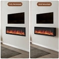 thumbnail image 6 of PLAMLE 50 Inch Smart Electric Fireplace with WiFi & Voice Control, Wall Mounted or Recessed Fireplace Insert, Realistic Flame with Crackling Sound, App & Remote Control, 1400W Heater for 400 Sq Ft, 6 of 12