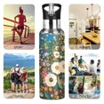 thumbnail image 7 of Yayeee 20oz Insulated Water Bottle Double Wall Stainless Steel with Flip Straw Lid, Floral Garden, 7 of 7