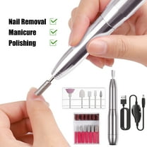 AIDUCHO Portable Electric Nail Drill Professional Efile Nail Drill Kit For Acrylic, Gel Nails, Manicure Pedicure Polishing Shape Tools with 11Pcs Nail Drill Bits(Space Silver)