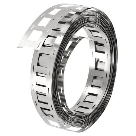 

Uxcell 1 Roll 5m Nickel-Plated Steel Strip Steel Tape for Battery Welding 27x0.2mm(WxT)