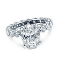 thumbnail image 3 of Pompeii 6Ct TW Diamond Engagement Eternity Oval Cut Ring 14k White Gold Lab Grown, 3 of 4