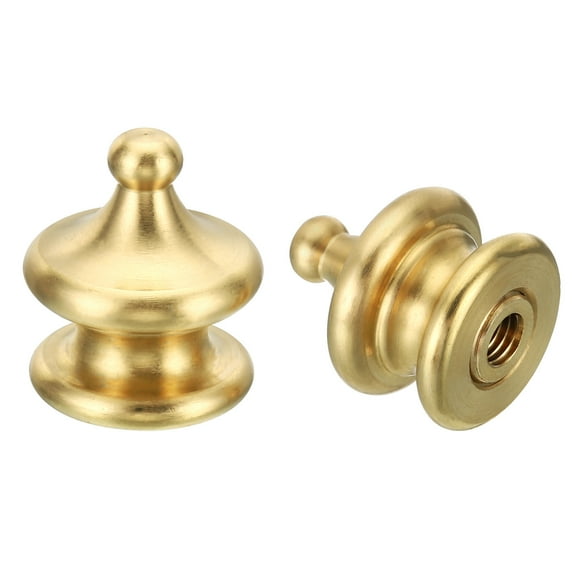 Uxcell 1" Alto Bronce Lamp Finials Tapa Perilla 2 Conjunto Soporte de Tornillo de Lámpara Tapped 1/4-27 Decoraciones de Pantalla de Lámpara de Mesa y Suelo
