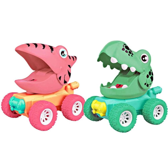 De Dinosaurio De Juguete Para Niños, Juguete De Presión Para Niños, Coche De Juguete Push And Go, Regalo Para Niños Y Niñas (Color De La Rueda Al Azar) 2 Uds. Yuarrent FN007739-03