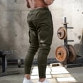 thumbnail image 5 of Men's Fitness Casual Trousers - Multi-Pocket Zipper Design, Mid-Waist, Cotton Material, Regular Length for Fall, 5 of 5