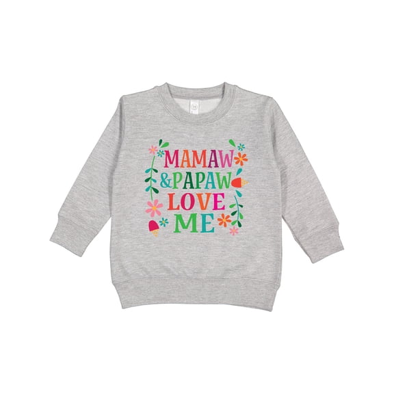 Inktastic Mamaw and Papaw Love Me Toddler Sweatshirt