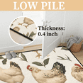 thumbnail image 3 of CURLYOOT Rooster Rustic Area Rugs 5'x7' Washable Rug Large Living Room Rug Non Slip Indoor Floor Carpet for Dining Room Bedroom Home, 3 of 8