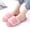 Pink, variant on Women Super Soft Faux Fur Fuzzy Fluffy Wide Band Strap Open Toe Slide Slipper,Fluffy House Slippers Cozy Memory Foam Plush Furry Slides Slippers Lightweight House Slippers,Size 5-8 Pink