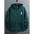 thumbnail image 2 of Impresión De Cráneo De Conejo Abrigo Con Capucha Para Hombres Manga Larga Casual Con Cremallera Completa Chaquetas Con Capucha Para Deportes De Gimnasio Con Cremallera Para Primavera Otoño, 2 of 4