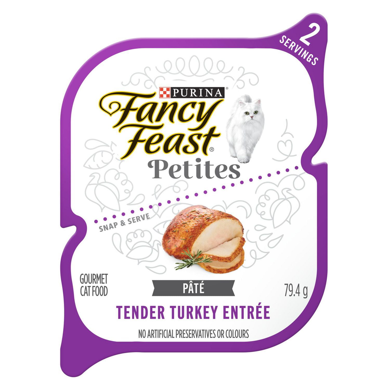 Fancy Feast Petites Pate Tender Turkey Entrée, Wet Cat Food 79.4 g