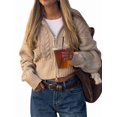thumbnail image 1 of Sudaderas con Cremallera para Mujer, Conjuntos Casuales, Cárdigan, Ropa de Abrigo, Chaquetas de Invierno de Moda, Abrigos. Camello L, 1 of 7