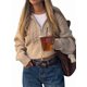 thumbnail image 1 of Sudaderas con Cremallera para Mujer, Conjuntos Casuales, Cárdigan, Ropa de Abrigo, Chaquetas de Invierno de Moda, Abrigos. Camello L, 1 of 7