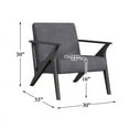 thumbnail image 7 of Pemberly Row 16'' Mid-Century Wood/Velvet Accent Chair in Gray, 7 of 7