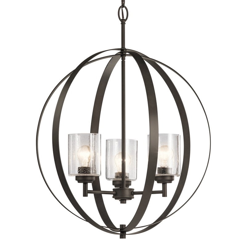 Kichler 44034 Winslow 3 Light 25" Globe Chandelier