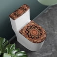 thumbnail image 2 of HELLHERO Comfortable and Practical 2 Pack Toilet Top Cover, Stretch Polyester Fabric Toilet Cover & Easy Care, Reusable, Stretch Fit, Stretchy Fabric, Mandala Pattern, 2 of 8