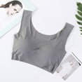 thumbnail image 3 of Alun Smooth Seamless T-Shirt Bras for Women Lightweight Stretch Comfort Longline Sport Bralettes Everyday Wireless Thin Padding Full-Coverage for a Natural Shape Dark Gray XXL, 3 of 4