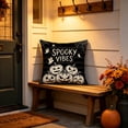 thumbnail image 3 of Clearance Halloween Decor Black Throw Pillow Covers - 18"x18" Soft Spooky Pumpkin Pillow Cover, Halloween Decorations Gift for Spooky Season & Cozy Fall Decor (1 Pack), 3 of 5