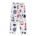 thumbnail image 5 of Kll Womens Sailing Marine Travel Print Pajama Pants Soft Pajama Bottoms For Women Cozy Lounge Pants, 5 of 9