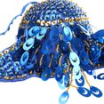 thumbnail image 2 of Traje de Danza de Vientre para Mujeres Profesionales Ropa Interior Lencería con de Imitación Accesorio de Disfraces 36/80 Azul Sunnimix Sujetador de danza del vientre de mujer, 2 of 8