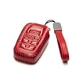 thumbnail image 2 of Vitodeco Genuine Leather Smart Key Fob Case with Leather Key Strap Compatible for Toyota Rav4 Prime 2021 (5-Button, Red), 2 of 5