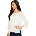 thumbnail image 2 of NYDJ Women's Size Serra Sweater, Macaron/Optic White, Large/Petite, 2 of 3