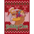 thumbnail image 2 of Men's The Simpsons Christmas Homer Holiday Cheer Sweater Print Sweatshirt Red X Large, 2 of 4