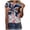 Blue, variant on DailyTrove Women's Star-Spangled Banner Print T-Shirt - Short Sleeve Casual Tee, Patriotic for American Celebrations & Streetwear