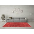 thumbnail image 3 of Ahgly Company Indoor Square Abstract Red Modern Area Rugs, 5' Square, 3 of 4