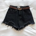 thumbnail image 2 of Bovxnpu Denim Shorts for Women Distressed Jean Shorts Ripped Summer Hot Short Women's High Waisted Denim Shorts With Frayed Edges, 2 of 3