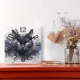 thumbnail image 2 of Black and Cat Wall Clock Square Silent Non Ticking Battery Operated Clock for Home Bathroom Kitchen Bedroom Living Room, 2 of 8