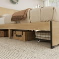 thumbnail image 6 of Platform Bed Frame with Rattan Headboard and 2 Storage Drawers, King, 6 of 9