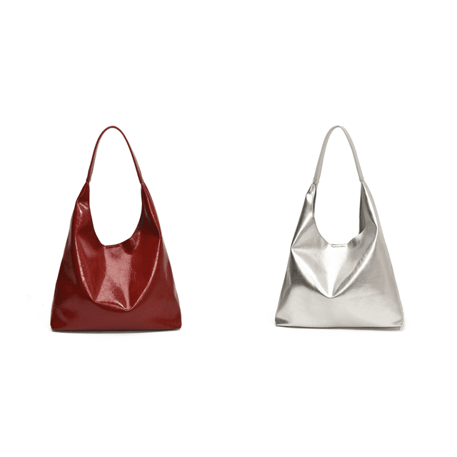 Bolso Mano Cuero PU Hombro Diseñador Suave Hobo para Mujer () Rojo