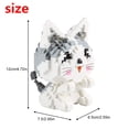 thumbnail image 7 of HI-Reeke Animal Micro Mini Building Block Set Cat Building Brick Kit Toy Gift for Kid Adult White, 7 of 7