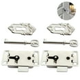 thumbnail image 2 of 2 Sets Antique silver Cabinet Lock, Lock Furniture Hardware Set,, 2 of 5