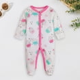 thumbnail image 2 of JUMEYU Cute Baby Girl Clothes Long Sleeve Baby Girl Clothes Jumpsuit for Baby One-Piece Romper 0 3 6 9 12 18 Months (Hot Pink,9-12 Months), 2 of 5