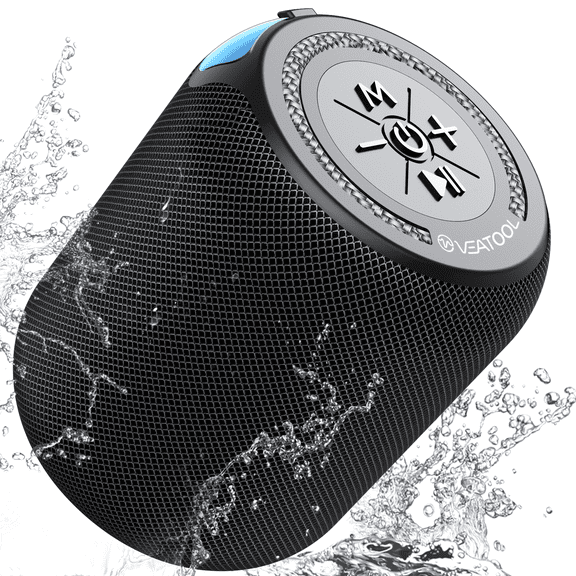Veatool F10 Bluetooth Speakers, Portable Speakers Bluetooth Wireless V5.0 with 360° Stereo Sound,TWS Paring,IPX6 Waterproof,Small Shower Speaker for Outdoor,Gift Ideas