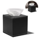 thumbnail image 1 of Soporte para caja de pañuelos de cuero PU, servilletero cuadrado, dispensador de caja de papel de bombeo, soporte para pañuelos faciales con fondo magnético, 1 of 5