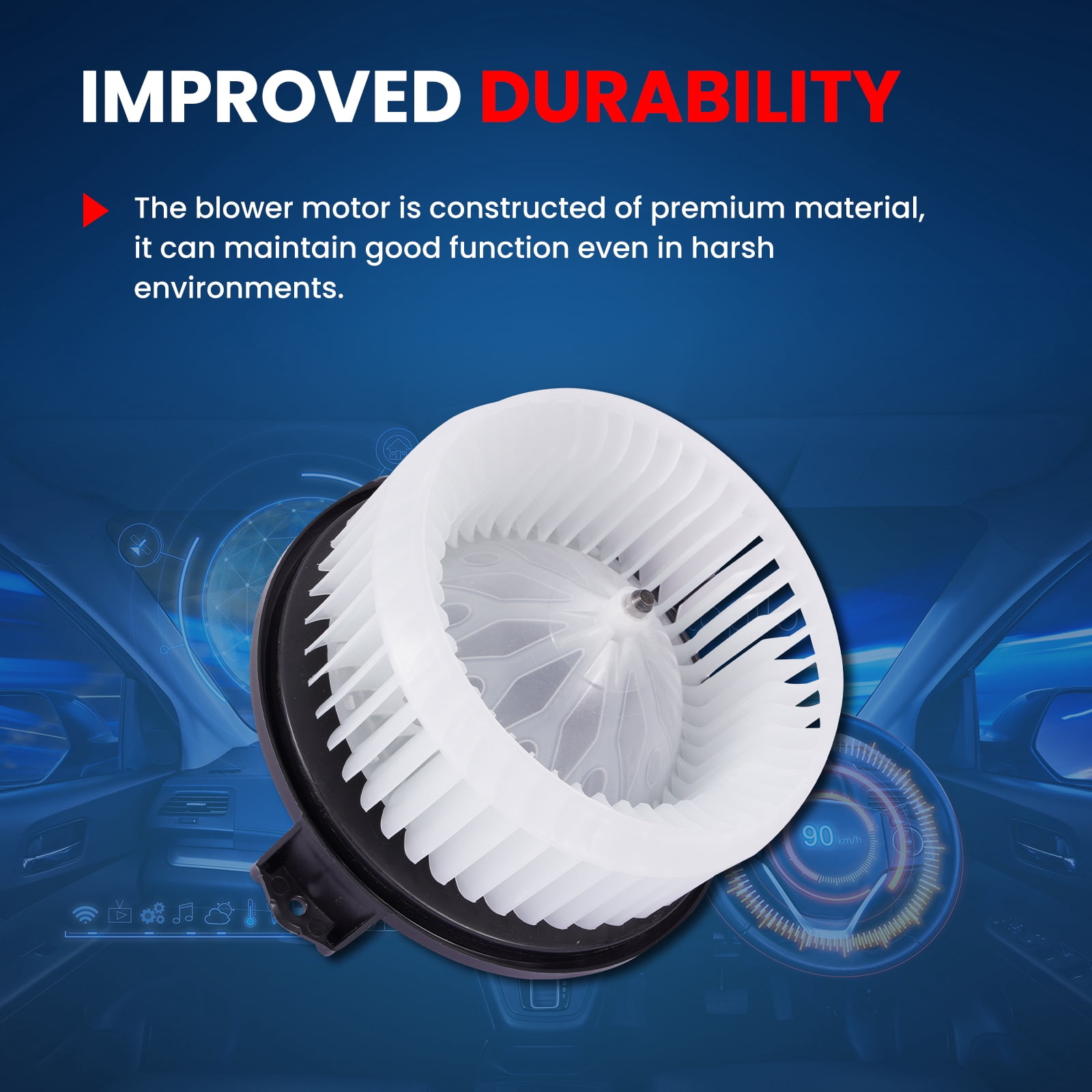MOCA AUTOPARTS Heater Blower Motor w/ Fan Cage Fit for 06-11 Honda Civic & 07-10 Jeep Wrangler