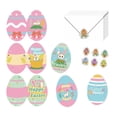 thumbnail image 1 of 1Set Easter Cards with Envelopes & Stickers, Happy Easter Greeting Cards Cartoon For Classroom Bunny Spring Card Exchange,, 1 of 7