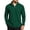 Dark Green, variant on Mens Waffle Knit Polo Shirts Quarter Zip Up Long Sleeve Pullover Lightweight Fashion Casual Slim Fit Collar Golf Shirt