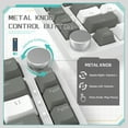 thumbnail image 3 of AK820 75% ANSI Layout Mechanical Keyboard with CNC Knob Control,82Keys Gasket Mount Wired Gaming Keyboard,5 Sound Absorbing Foam,Hot-swappable,White Backlit,for PC,MAC (Grey&White), 3 of 8