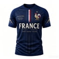 thumbnail image 2 of Mens Soccer Shirt France Raglan Tops Short Sleeve Fashion T Shirt Graphic Basic Tees Summer Crew Neck Team for Football Top Fan Casual Tops TeeL, 2 of 3