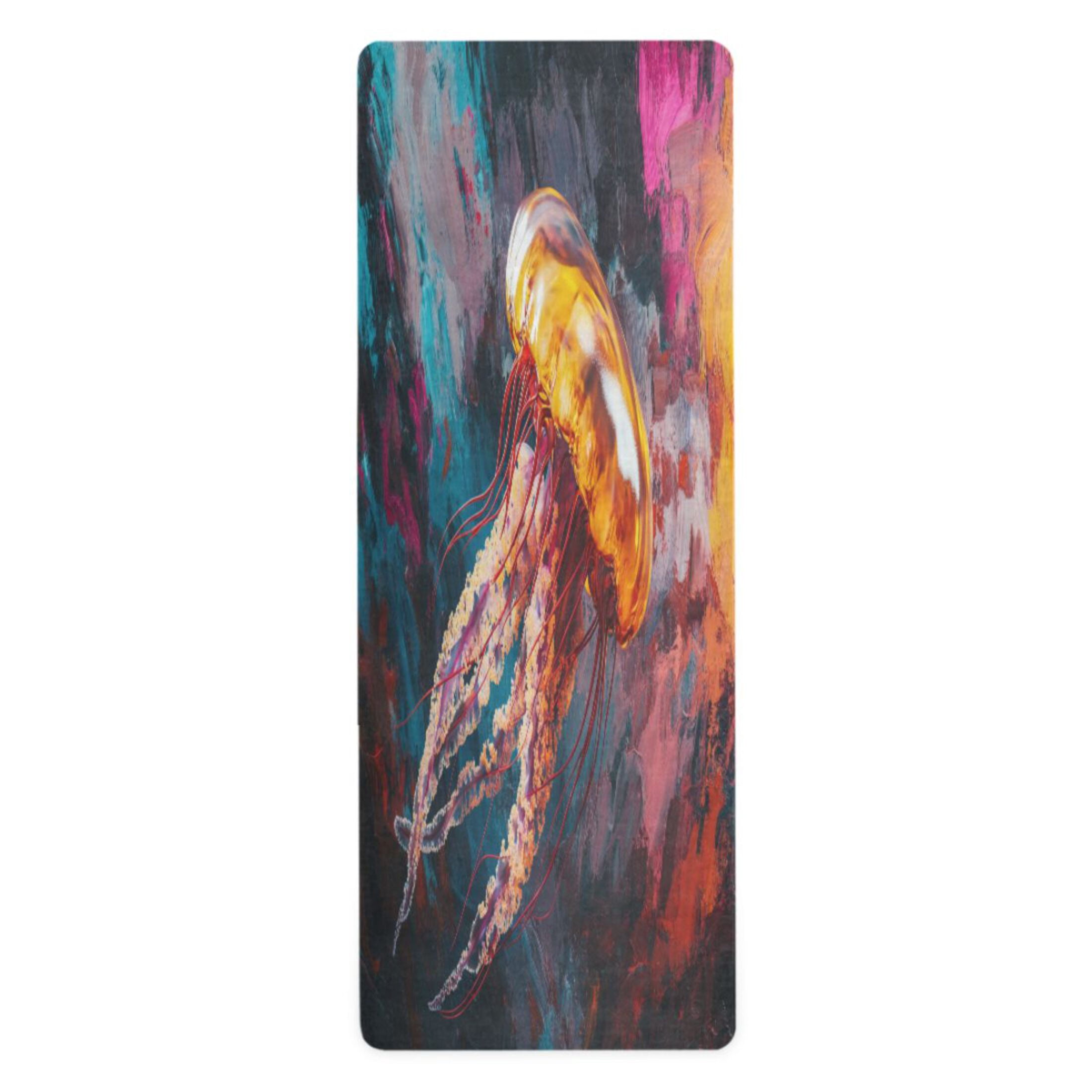 BZSMCE Yoga Mat Women Jellyfish Colorful Art Fitness Mat