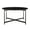 Black, variant on . Round Contemporary Marble Finish Veneer Top Black Metal Large Coffee Table - Black Marble