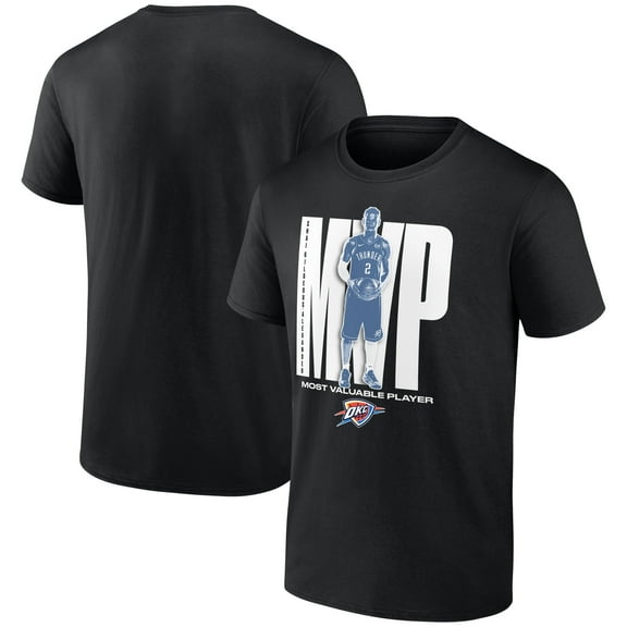 Men's Shai Gilgeous-Alexander Black Oklahoma City Thunder 2025 NBA MVP T-Shirt